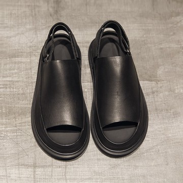 FINDSENSE H1 2018 歐美 夏 新款 高品質 厚底增高 真皮 羅馬涼鞋 潮流 休閒鞋 潮男 涼鞋