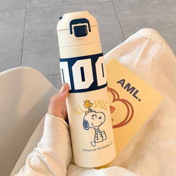 【川澤百貨】SNOOPY 史努比 316保溫杯 保溫瓶 帶濾網 500ml 兒童學生杯子