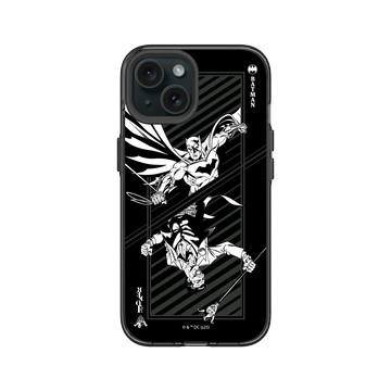 iPhone 15 Clear 酷墨灰 - Batman 蝙蝠俠 - 小丑與蝙蝠俠撲克牌