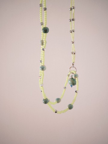 山石－陶珠x雙層鍊