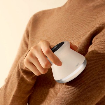 數顯版三段除絮USB充電照明式電動除毛球機 布丁 杏色