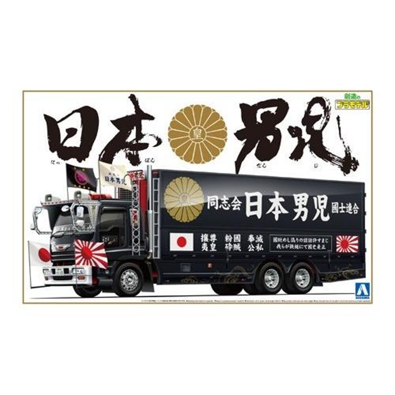 アオシマ 1/32 バリューデコトラ No．32 日本男児 大型可動ウイング プラモデル | LINEブランドカタログ