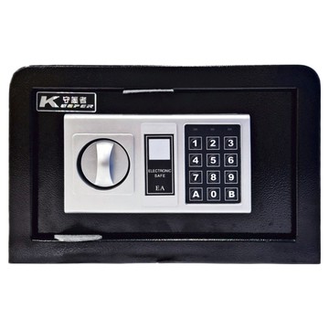 KEEPER SAFE BOX 守護者保險箱 家用電子密碼防盜三門栓 - 全鋼打造  黑色  1個