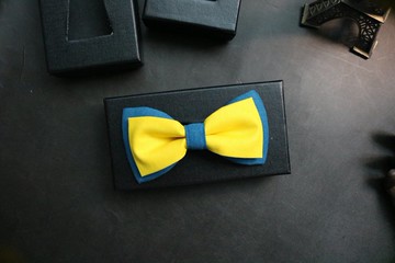 全新色系上线黄绿活跃拼接领结绅士风蝴蝶结