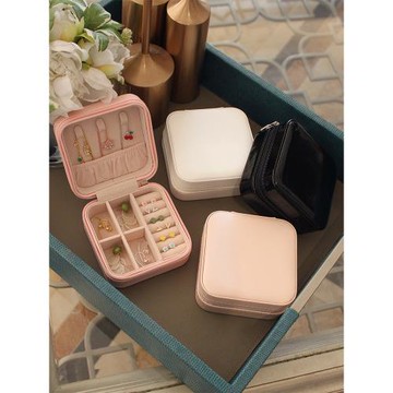 小Z優品項鏈戒指首飾盒耳釘耳環女時尚便攜式簡約收納盒迷你旅行