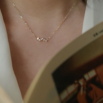 《現貨》眉兒銀飾 925純銀 愛心排鑽項鍊 愛心項鏈 純銀項鍊 飾品收納