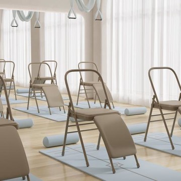 普拉提Yoga瑜伽凳子普拉艾折疊面椅PU輔助瑜珈加厚輔助