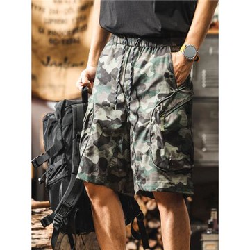 運動短褲男夏季男士復古潮流工裝褲大碼寬松五分褲休閑運動褲速干