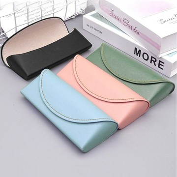 seoul show首爾秀 半圓蓋素面PU皮防壓墨鏡老花近視太陽眼鏡盒