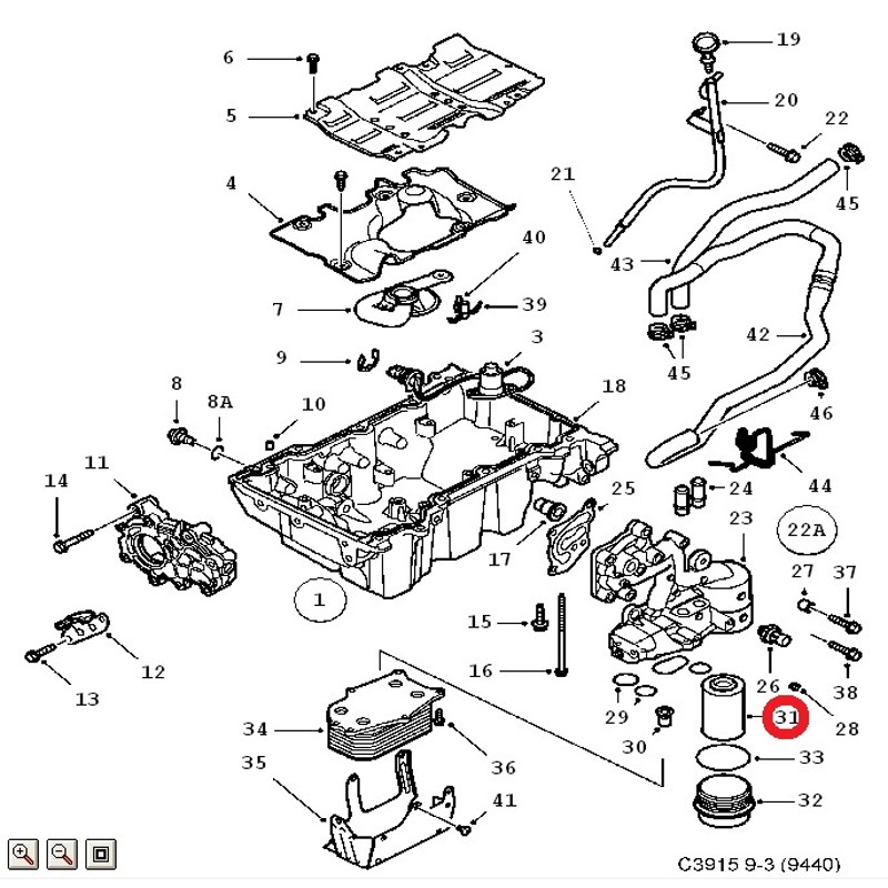 アルファロメオ Alfa Romeo 159 93932用 オイルフィルター アルファロメオ