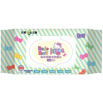 旺寶生醫海洋深層水厚濕巾80抽（加蓋）-蝴蝶結