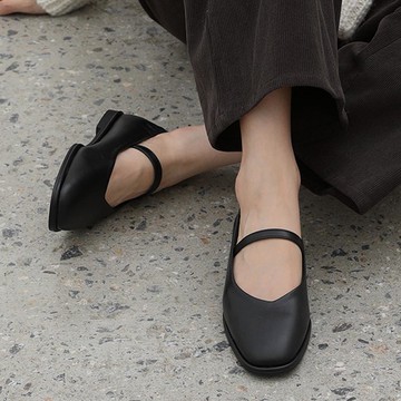 韓國 SAPPUN - [All day]軟底包覆瑪莉珍鞋-黑