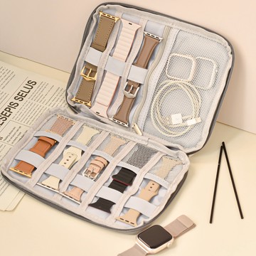 錶帶收納盒 錶帶收納袋 錶帶旅行收納包 首飾項鏈收納包 Apple Watch 錶帶收納包 錶帶收納盒 收納帆布包