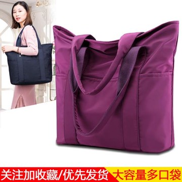 2025年新款包包多口袋大容量托特牛津布休閑旅行尼龍手提單肩包女