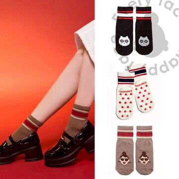 HAPPYFACE 低筒襪 造型襪【日本京都品牌 俏皮學院低筒襪】  (HE0003) 日系 學院風