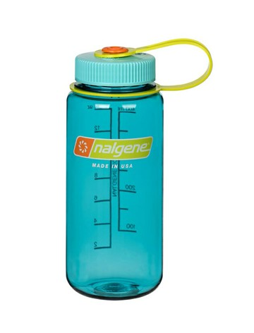 【【蘋果戶外】】Nalgene 2178-2070 蔚藍 0.5公升 (刻度400可裝至500cc) 寬嘴水壺 美國 Tritan 不含環境荷爾蒙-雙酚A