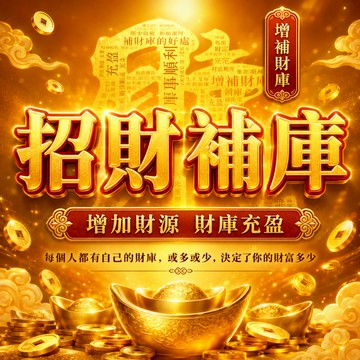 🔥 補財庫 發財 增加財運 提昇財運 迎財神 補財庫 補庫 補財 招財補庫 代拜拜 正財偏財 疏文 迎財神