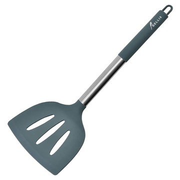 GELLIS 鵲利仕 中式矽膠寬煎鏟 耐高溫 SUS430不鏽鋼手柄 防滑結構設計  1支