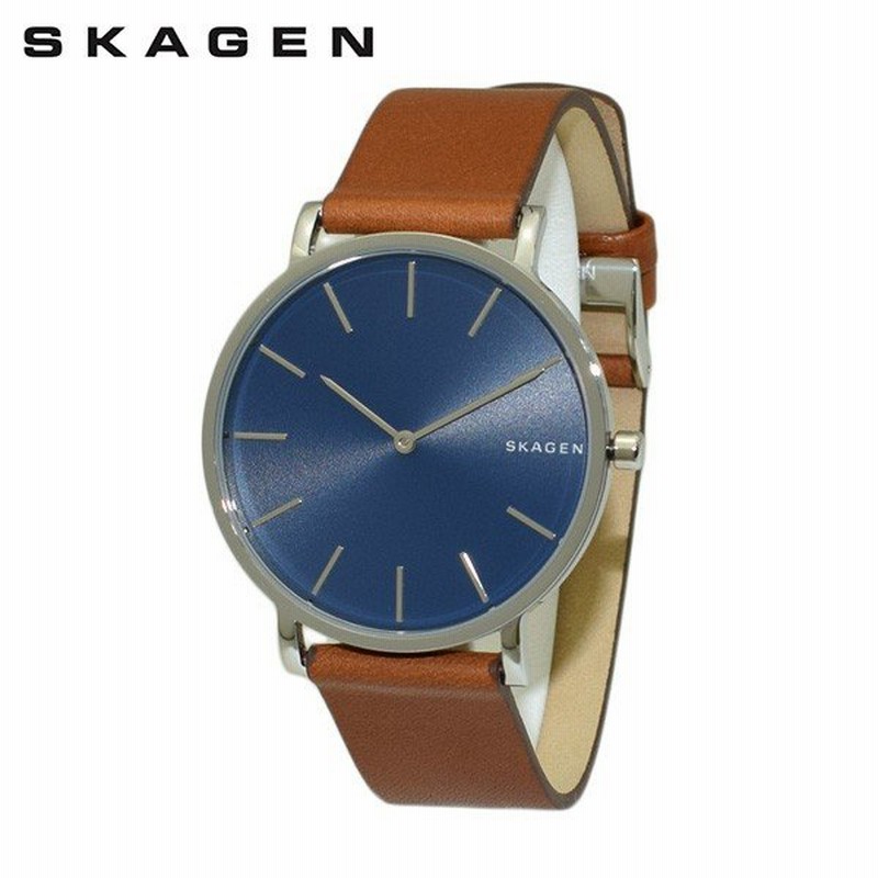 スカーゲン 腕時計 SKW6446 SKAGEN 時計 メンズ ウォッチ ブラウン レザー/シルバー/ブルー 通販 LINEポイント最大0.5%GET LINEショッピング スカーゲン SKAGEN メンズブルー薄型軽量腕時計 男性用ドレスウオッチ