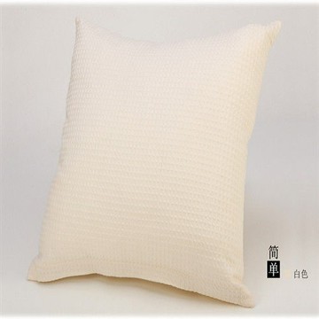 【協貿】全棉華夫格素色純色雅緻米白偏黃沙發方形抱枕含芯