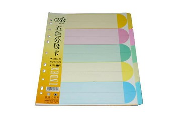 鼎盛 A4 紙質五色分段卡 250張 50份/包【APP滿額下單10%點數(單一帳號最高1500點)】8/31止