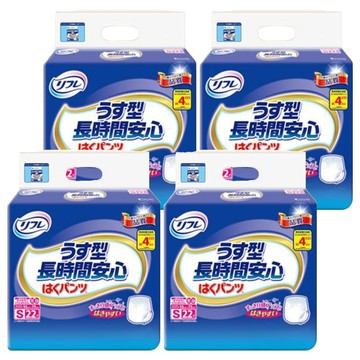 Refre 利護樂 長時間安心薄型復健褲 男女通用  S  22片  4包  S(腰圍55~75cm)