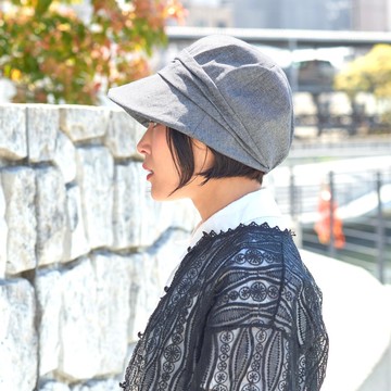女士太陽帽，復古風格麻帽，化學防曬罩，女士帽檐帽