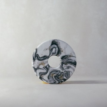 台灣再生石材系列/杯墊-水墨玉璧