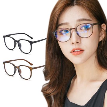 【ALEGANT】文藝風尚TR90輕量圓框親膚霧面鏡腳UV400濾藍光眼鏡
