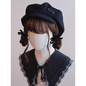 本守造原創手工云朵帽報童帽貝雷帽日韓日系秋冬春夏黑色