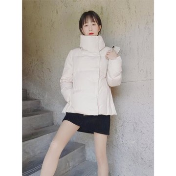 播家BOJIA冬新款休閑寬松開叉羽絨服女