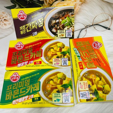 韓國 OTTOGI 不倒翁 金咖喱 200g（原味、辛辣、微辣）咖哩塊 三種口味可選韓式炸醬塊 212g 炸醬麵 炸醬｜全店$199免運