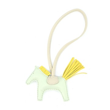 Hermes 愛馬仕 Rodeo小羊皮撞色手工馬兒吊飾(小/氣泡綠/黃)_廠商直送