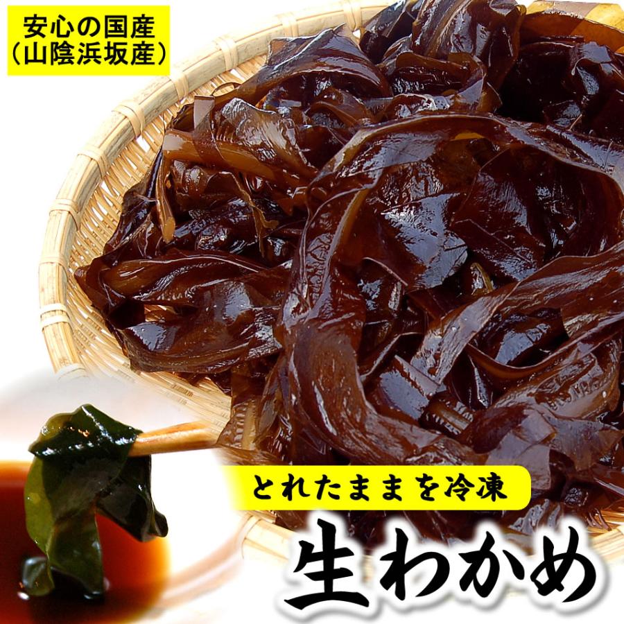 漁師の中村さんが育てた生わかめ（冷凍）約300g （浜坂産）国産　わかめですので、柔らかくて美味しいわかめです（おさしみわかめ、若布・ワカメ）