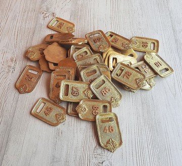 莫斯科克里姆林宮衣櫃號碼牌標誌－蘇聯更衣室黃銅號碼