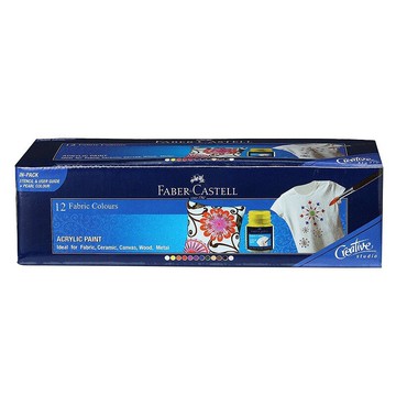 德國輝柏 FABER-CASTELL 1410507 畫布彩繪顏料12色【領券滿額再折千12/31止】