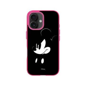 iPhone 16 Clear 粉漾桃 - 迪士尼-米奇 Mickey - 米奇黑設計