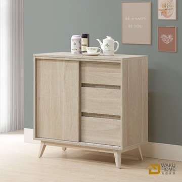 WAKUHOME 瓦酷家具Monster溫煦現代美學白楓木3尺收納櫃-寬81.2*深40*高82.5cm