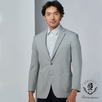 【BARONECE】文青暖男修身休閒西裝_灰(524309-03)