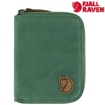Fjallraven 北極狐 Zip Wallet 復古拉鍊皮夾/錢包/短夾 24216  679 深綠鏽