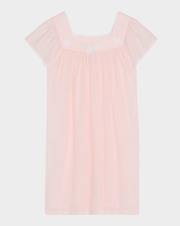 Camilla-2 Ruched Lace-Trim Cotton Babydoll
