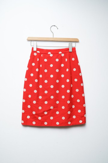 純情百貨行 古著 vintage 古著半身裙 水玉紅半身裙 SL.0057