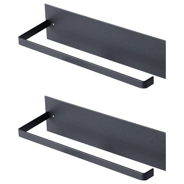 日式高碳鋼背膠式紙巾架  2個  黑色