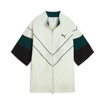 【PUMA官方旗艦】韓國線流行系列復古足球風短袖風衣外套 男女共同 63427605