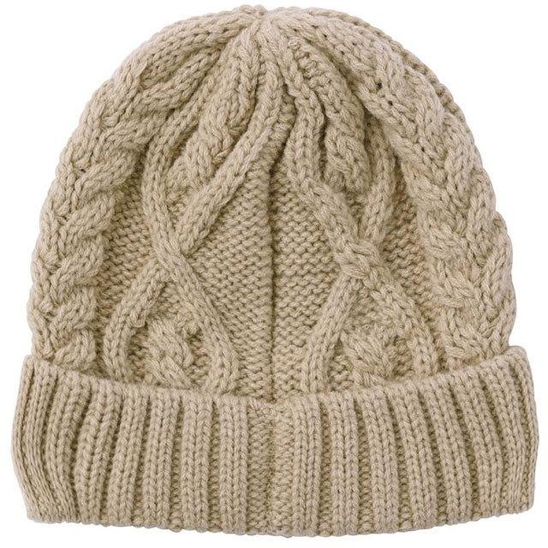 ミルクフェド ビーニー LOGO CABLE KNIT CAP レディース