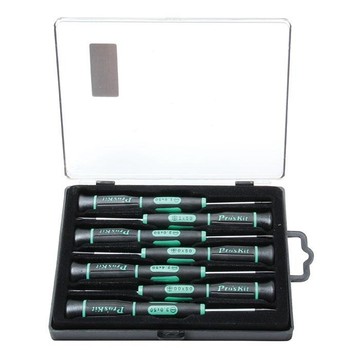 ProsKit 台灣製造ProsKit綠黑花豹十,一字精密起子組(7支)SD-081A (防滑抗鏽耐磨)鉻鉬鋼螺絲刀批套裝7件組综合螺絲批