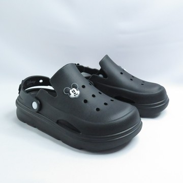 Disney 123483BLK 男女 厚底 洞洞鞋 EVA 輕便 黑【iSport愛運動】