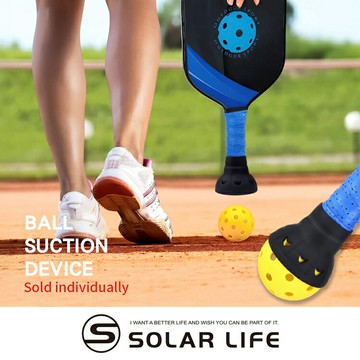 Solar Life 索樂生活 匹克球矽膠吸盤撿球器.匹克球吸球器 矽膠撿球器 匹克球支架 攜帶式撿球器 球拍架