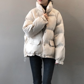 冬季新款立領羽絨棉面包服棉服女寬松加厚慵懶風棉衣保暖外套
