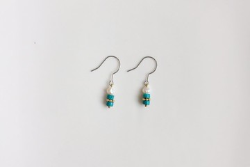 綠松 珍珠造型耳環